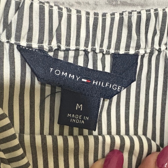 Tommy Hilfiger gray and White Striped Dress, size medium - Picture 2 of 12
